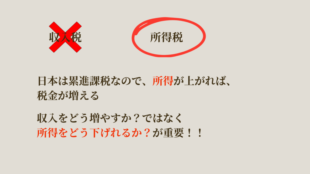 収入税はなく、所得税がある。所得をコントロールする必要がある